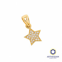Load image into Gallery viewer, Arthesdam Jewellery 18K Yellow Gold Diamond Star Pendant