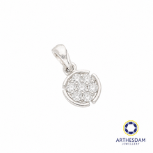 Load image into Gallery viewer, Arthesdam Jewellery 18K White Gold Round Diamond Pendant