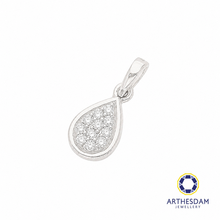 Load image into Gallery viewer, Arthesdam Jewellery 18K White Gold Teardrop Diamond Pendant