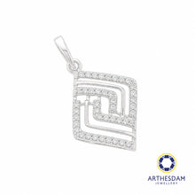 Load image into Gallery viewer, Arthesdam Jewellery 18K White Gold Diamond Zigzag Pendant