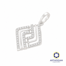 Load image into Gallery viewer, Arthesdam Jewellery 18K White Gold Diamond Zigzag Pendant