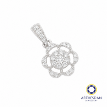 Load image into Gallery viewer, Arthesdam Jewellery 18K White Gold Flower Diamond Pendant