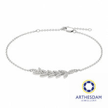 Load image into Gallery viewer, Arthesdam Jewellery 18K White Gold with Diamond Leaves Bracelet