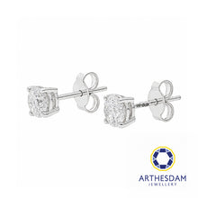 Load image into Gallery viewer, Arthesdam Jewellery 18K White Gold with Diamond Solitaire Earrings