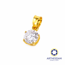 Load image into Gallery viewer, Arthesdam Jewellery 916 Gold Starry Solitaire Pendant