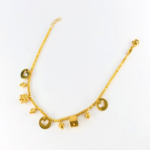 Load image into Gallery viewer, Arthesdam Jewellery 916 Gold Double Love Heart Dangling Bracelet