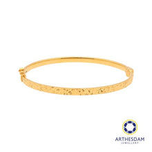 Load image into Gallery viewer, Arthesdam Jewellery 916 Gold Sui Sui Bing Glitter Round Bangle