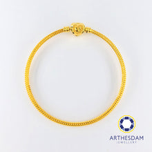 Load image into Gallery viewer, Arthesdam Jewellery 916 Gold Heart Lock Charm Bangle