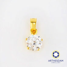 Load image into Gallery viewer, Arthesdam Jewellery 916 Gold Starry Solitaire Pendant