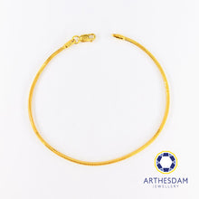 Load image into Gallery viewer, Arthesdam Jewellery 916 Gold Round Box Chain Bracelet