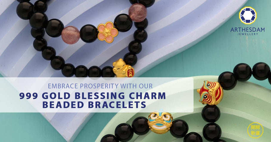 Embrace Prosperity with our 999 Gold Blessing Charm Beaded Bracelets