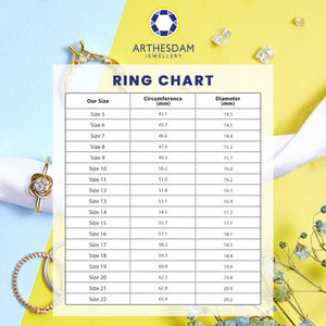 Arthesdam Jewellery 916 Gold Infinity Starry Solitaire Ring