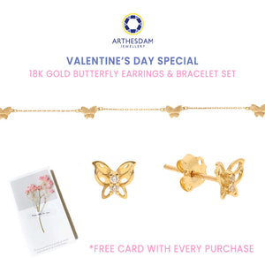 Valentine's Day Special - 18K Butterfly Set