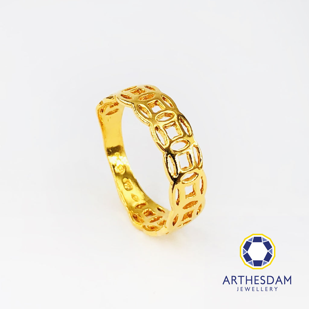 Arthesdam Jewellery 916 Gold Lucky Coins Ring