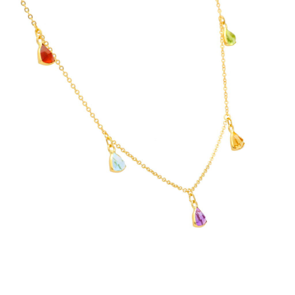 Arthesdam Jewellery 18K Yellow Gold Aurelia Necklace (Multi-Colour)