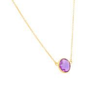Load image into Gallery viewer, Arthesdam Jewellery 18K Yellow Gold Talia Necklace (Purple Amethyst)

