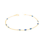 Arthesdam Jewellery 18K Yellow Gold Jasmine Bracelet (Blue Sapphire)