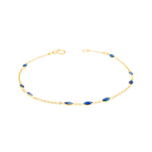 Load image into Gallery viewer, Arthesdam Jewellery 18K Yellow Gold Jasmine Bracelet (Blue Sapphire)
