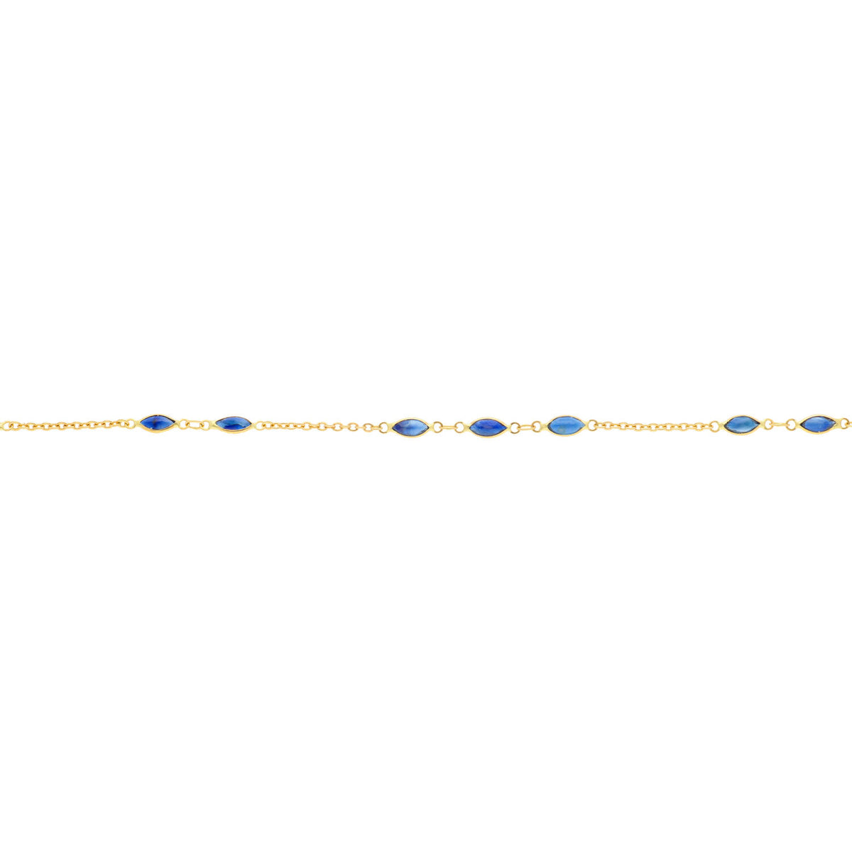 Arthesdam Jewellery 18K Yellow Gold Jasmine Bracelet (Blue Sapphire)