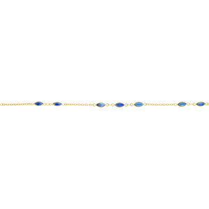 Arthesdam Jewellery 18K Yellow Gold Jasmine Bracelet (Blue Sapphire)