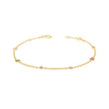 Load image into Gallery viewer, Arthesdam Jewellery 18K Yellow Gold Adora Tourmaline Bracelet (Multi-Colour)

