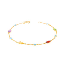 Load image into Gallery viewer, Arthesdam Jewellery 18K Yellow Gold Lyla Multi Gemstones Bracelet
