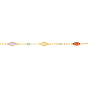 Arthesdam Jewellery 18K Yellow Gold Lyla Multi Gemstones Bracelet
