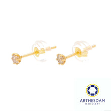 Load image into Gallery viewer, Arthesdam Jewellery 18K Yellow Gold 0.10CT Diamond Earrings
