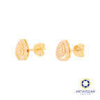 Arthesdam Jewellery 18K Gold Raindrop Cluster 0.214CT Diamond Earrings