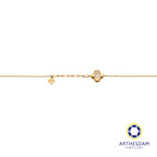 Arthesdam Jewellery 18K Gold Mother-of-pearl Clover 0.011CT Diamond Bracelet