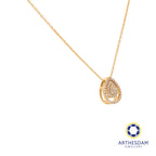 Arthesdam Jewellery 18K Gold Raindrop 0.138CT Diamond Necklace