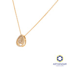 Arthesdam Jewellery 18K Gold Raindrop 0.138CT Diamond Necklace
