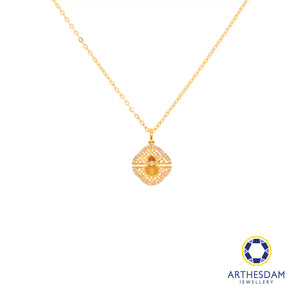 Arthesdam Jewellery 18K Gold Clover Gourd 0.07CT Diamond Necklace