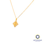 Arthesdam Jewellery 18K Gold Lucky Clover Gourd 0.062CT Diamond Necklace