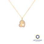 Arthesdam Jewellery 18K Gold Heart with 0.015CT Diamond Necklace