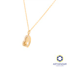 Arthesdam Jewellery 18K Gold Heart with 0.015CT Diamond Necklace