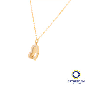Arthesdam Jewellery 18K Gold Heart with 0.015CT Diamond Necklace