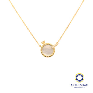 Arthesdam Jewellery 18K Gold Mother-of-pearl FOREVER 0.075CT Diamond Necklace