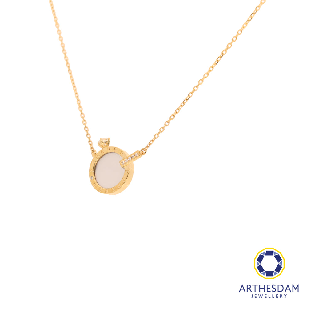 Arthesdam Jewellery 18K Gold Mother-of-pearl FOREVER 0.075CT Diamond Necklace