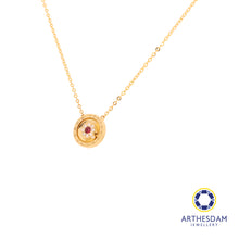 Load image into Gallery viewer, Arthesdam Jewellery 18K Gold 0.04CT Ruby &amp; 0.049CT Diamonds Numeral Necklace
