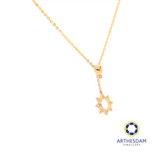 Load image into Gallery viewer, Arthesdam Jewellery 18K Gold Dangling Sun 0.027CT Diamond Necklace
