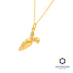 Arthesdam Jewellery 18K Gold Cute Carrot 0.033CT Diamond Necklace