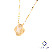 Load image into Gallery viewer, Arthesdam Jewellery 18K Gold Mother-of-pearl Clover Shell 0.019CT Diamond Necklace
