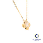 Arthesdam Jewellery 18K Gold Mother-of-pearl Clover 0.02CT Diamond Necklace