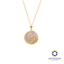 Load image into Gallery viewer, Arthesdam Jewellery 18K Gold Mother-of-pearl Unicorn 0.037CT Diamond Necklace
