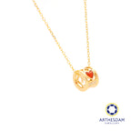 Arthesdam Jewellery 18K Gold Charm Heart 0.013CT Diamond Necklace