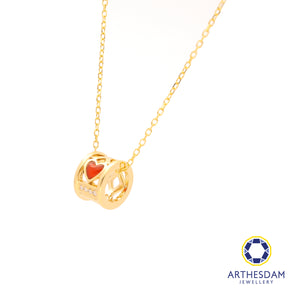 Arthesdam Jewellery 18K Gold Charm Heart 0.013CT Diamond Necklace