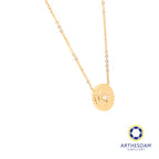 Arthesdam Jewellery 18K Gold Vintage Coin 0.028CT Diamond Necklace