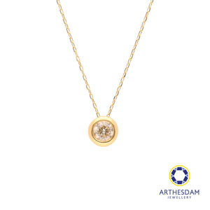 Arthesdam Jewellery 18K Gold 0.3CT Bezel Diamond Necklace