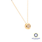 Arthesdam Jewellery 18K Gold 0.3CT Bezel Diamond Necklace